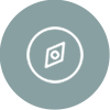 icon graphic of small compass arrow