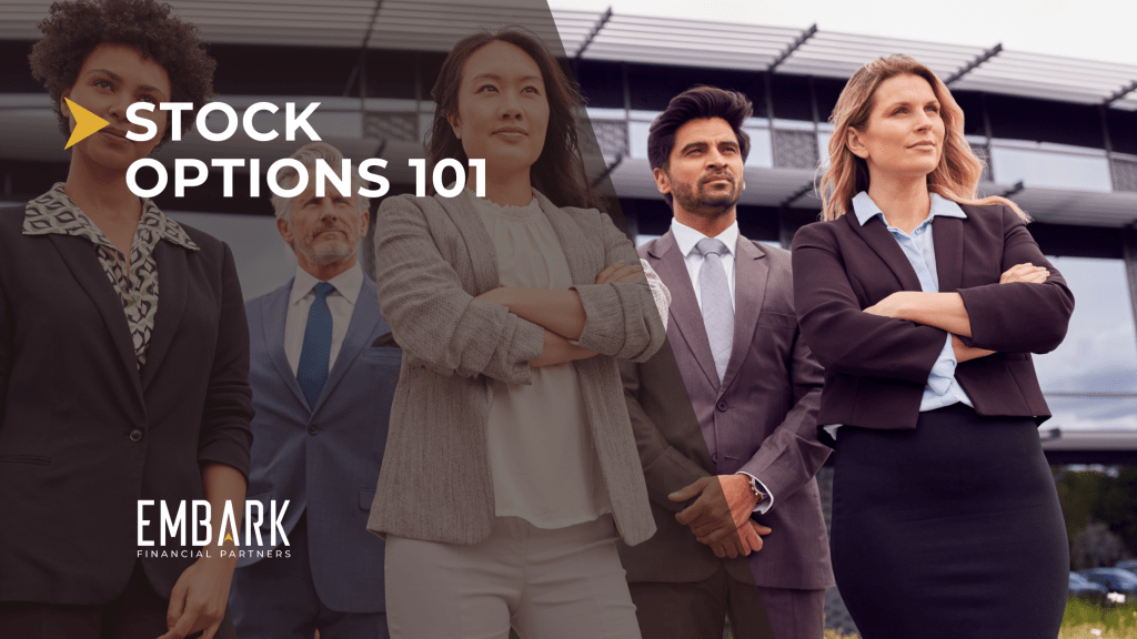 Graphic showcasing Stock options and equity compensation